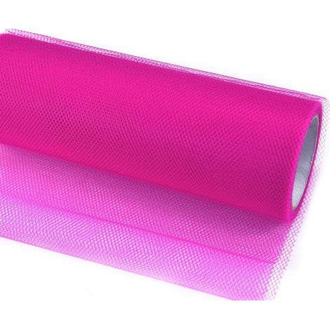 Tul liso, fucsia, 15 cm x 9 m, 1 unidad. (1/4)