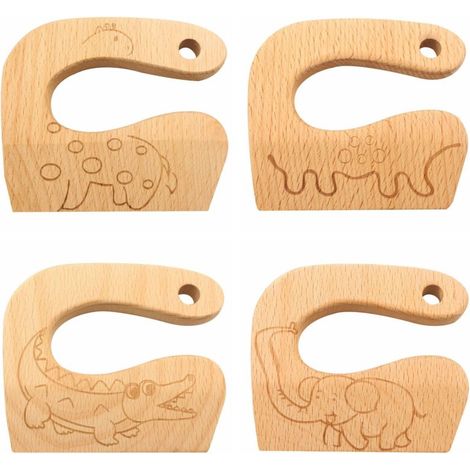 couteaux de cuisine en bois pour enfants Couteaux de sécurité pour enfants Couteaux de cuisine en bois