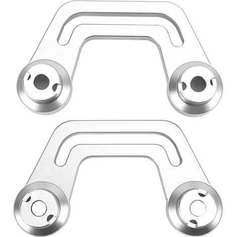Support de montage pour feux de pilier pare-brise, paire, compatible Jeep Wrangler JL JLU 2018-2022, argenté (1/5)