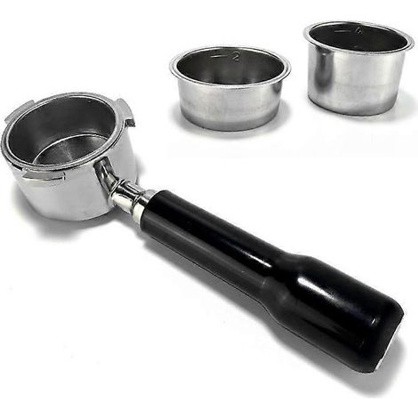 Un porte-filtre à espresso sans fond de 51 mm compatible avec les machines à espresso EC685/EC680, proposant deux modèles de porte-filtre de 51 mm. (1/5)