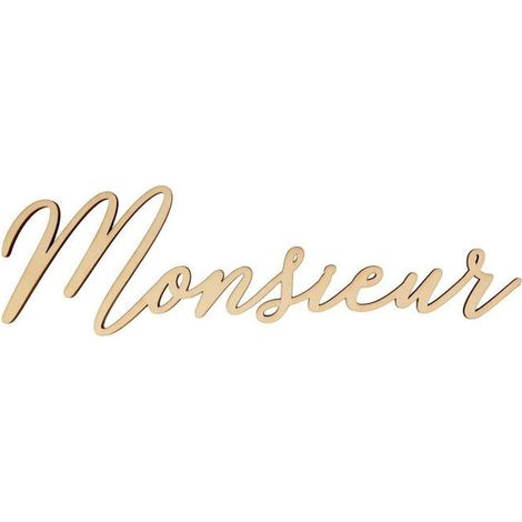 Mot en bois 34 cm - Monsieur (1/2)