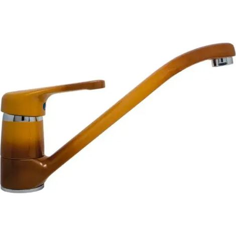 Rubinetto miscelatore monocomando terra di francia per lavello con canna bassa snodata serie nettuno 3/8" PAFFONI