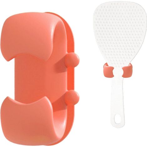 Support pour cuillères à riz, support mural pour cuillères à riz - Porte-spatules de cuisine en silicone - Rangement mural pour spatules de cuisine (1/5)