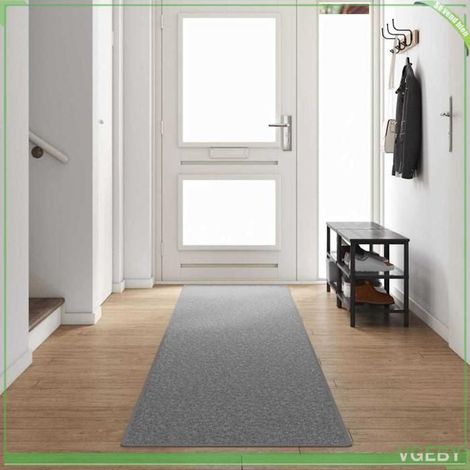 42011377 Tapis Couloir Gris clair 80 x 500 cm 100% Polypropylène (1/5)