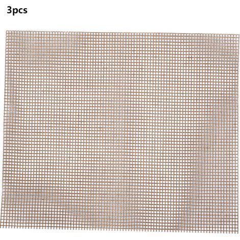 3Pcs BBQ Grill Mats Sheet Reusable BBQ Mesh Mat Non-Stick Barbecue Pad Grill Accessories(36x42cm ) (1/5)