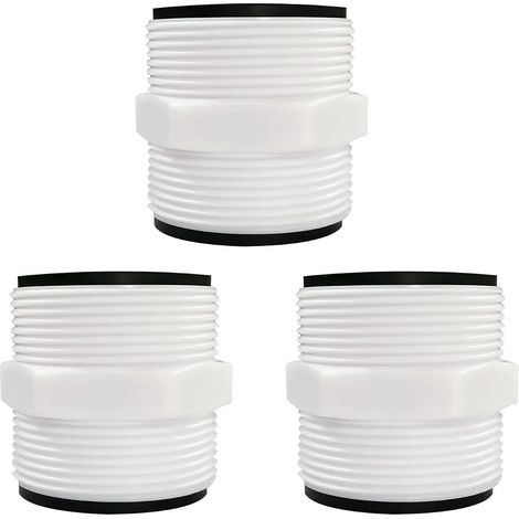 Drei Intex Coleman Einbaupool-Schlauchverlängerungen, Ersatzteile, Filterpumpen, Gewindeanschlüsse 1,5 bis 1,5 Zoll (3,8 bis 3,8 cm), Adapter (1/5)