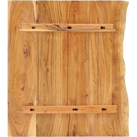 Maison Exclusive - Piano per Vanità Bagno in Massello di Acacia 80x52x3,8 cm (1/5)