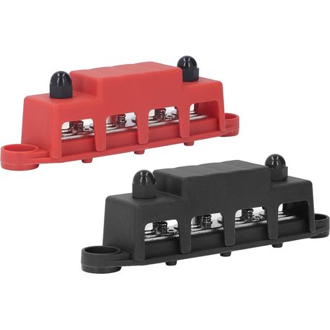 Bloc de Distribution D'Énergie de Barre Omnibus, 2 Pièces M8 Vis 4 Bornes Barre Omnibus Max 48 V 250 A 4 Goujons de Puissance Bloc de Jonction de Barre Omnibus (1/5)