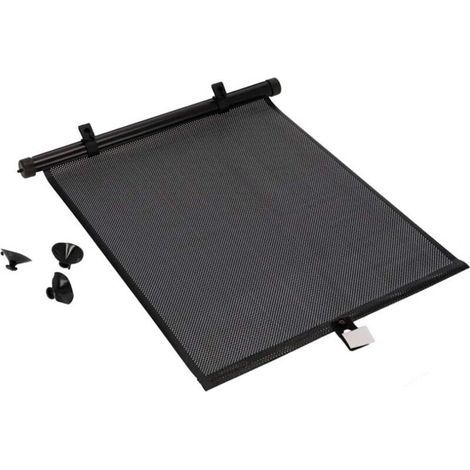 Rideau Enroulable pour Fenêtre de Voiture, Pare-soleil Latéral en Plastique, Hauteur Réglable, Fixation avec 3 Ventouses, Protection UV, Intimité (Noir, 40 x 45 cm) (1/2)
