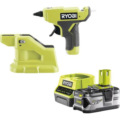 Pack RYOBI Pistolet à colle 18V One+ RGLM18-0 - 1 Batterie 4.0Ah - 1 Chargeur rapide RC18120-140
