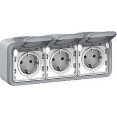 LEGRAND 069703 PLEXO Mecanismo triple 2P + TT horizontal
