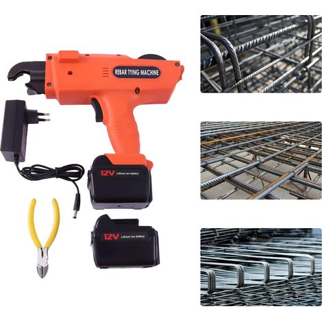 Machine automatique de rebar Tying Machine de reliure de cerclage Machine de liaison pour bande d'acier Relieur de fil en plastique métal automatique Animal sangle électrique Building Machine (1/5)