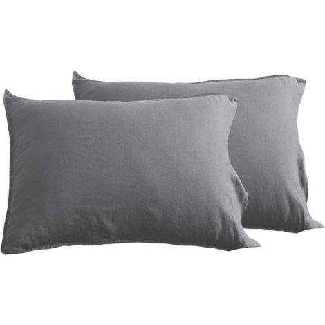 2-Pack Taie d'oreiller, Jersey, Coton 100%, Fermeture éclair cachée, OEKO-TEX, Pour dormeurs sur le côté(Troisième trimestre : septembre) (1/5)