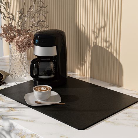 Tapis café 50x40 absorbant, antidérapant pour machine expresso (1/5)
