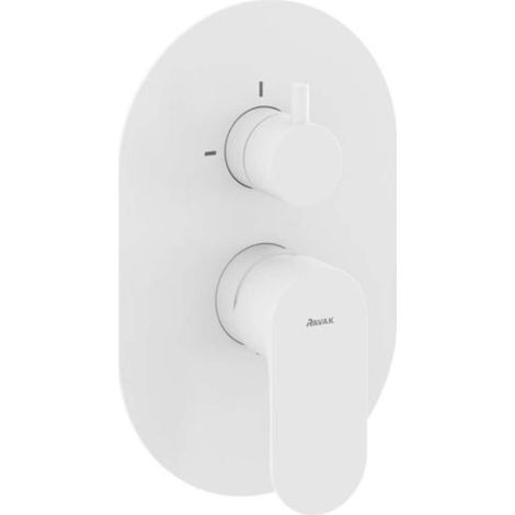 Ravak Eleganta - Unterputzarmatur für 2 Verbraucher, weiß matt X070264 (1/5)