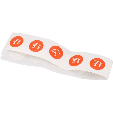 30 NFC-Tags, NFC-Aufkleber, kompatibel mit TagMo und Amiibo, 504 Byte Speicher, vollständig programmierbar, rot (1/5)