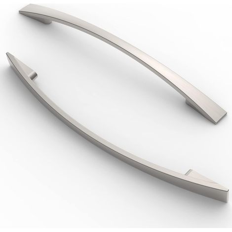 Maniglie per mobili, 10 pezzi, interasse fori 160 mm, maniglie per mobili, maniglie per armadi, maniglie per cucina, maniglie per cassetti, nichel spazzolato (1/5)