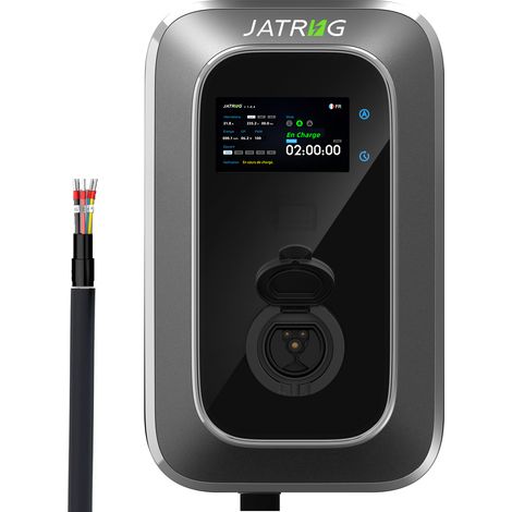 Jatrhg – Borne de recharge pour véhicule électrique 11kW 16A triphasée – Protection shutter – Conception étanche IP66 – Installation sécurisée