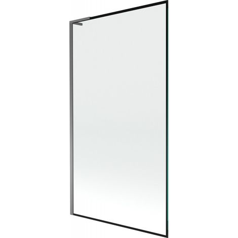 Mexen Next L paratia da vasca 1-anta 100 x 150 cm, cornice nera, finitura gun metal - 895-100-000-03-70-95 (1/5)