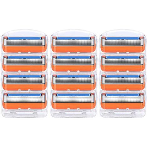 rasoir electriques hommes-Lames de rechange pour rasoir Gillette Fusion 5 lames (paquet de 12)