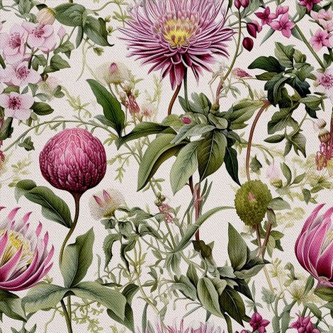 Tissu d'extérieur décoratif Oxford - Motif floral I DX5478 (1/5)