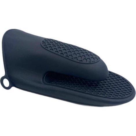 Manique en silicone, gants de cuisine antidérapants, maniques, gants de four pour le camping, le barbecue, la cuisine, les grillades et le micro-ondes-black (1/5)