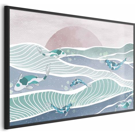 Poster – Fische in den Wellen (1/4)