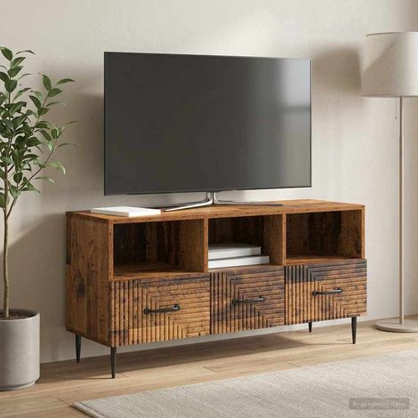 TV-Schränk Altholz 102 x 34,5 x 50 cm Holzwerkstoff (1/5)