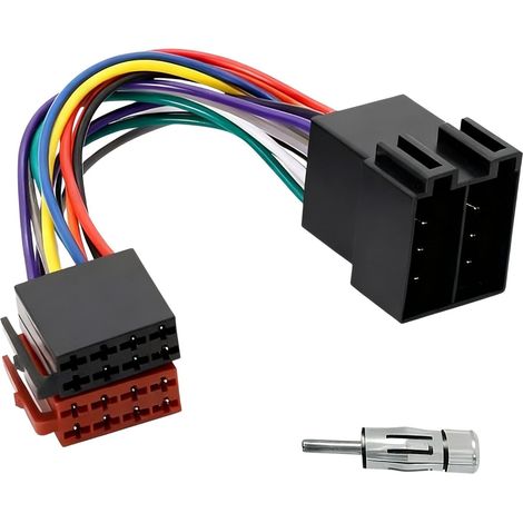 Adaptateur autoradio, Adaptateur Radio Universel, connecteur ISO autoradio, Adaptateur d'antenne, rallonge enfichable borne 15 + 30 (1/5)