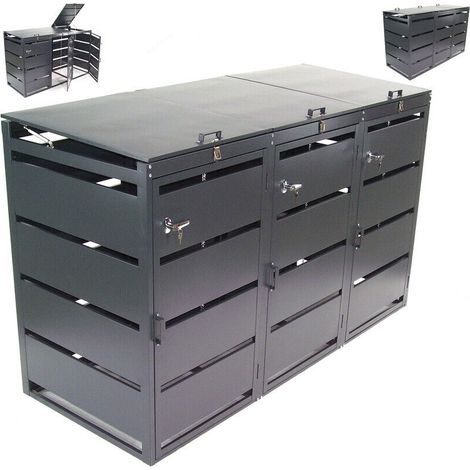 Mülltonnenbox Mülltonnenverkleidung 3er 240L 57061 (1/5)