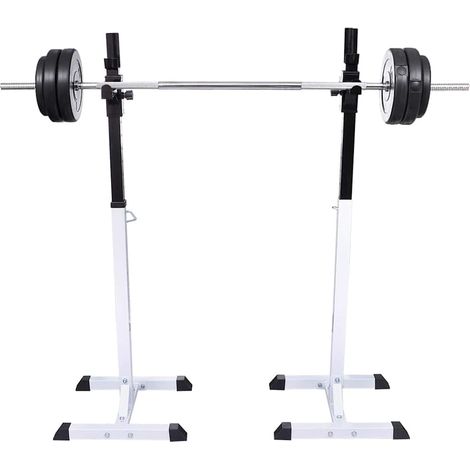vidaXL Soporte para sentadillas con barra y mancuernas 30,5 kg (1/2)