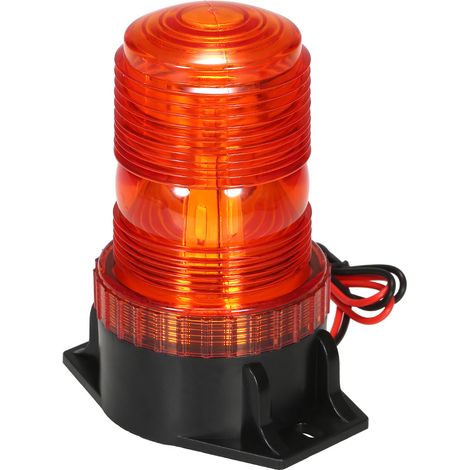 Voyant d'avertissement d'urgence 30 LED Ambre/Jaune 18 W Clignotant Balise stroboscopique de sécurité pour chariot élévateur, tracteur, voiturette de golf, UTV, voiture, bus 9-30 V (1/5)
