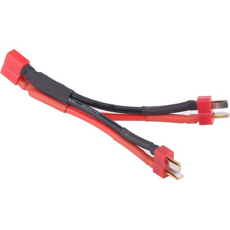 Câble d'alimentation en silicone de type Deans (2 connecteurs mâles vers 1 connecteur femelle) pour batterie LiPo 2-6S (1/5)