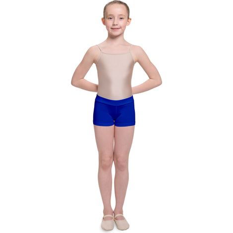 Egina - Kinder-Gymnastikshorts in Kornblumenblau Egina Gymnastikshorts in Kornblumenblau zum Tanzen 122/128 (1/5)
