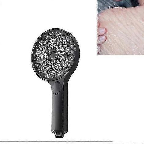 Pommeau de douche, grande douchette, douche haut de gamme. Massage spa (noir)