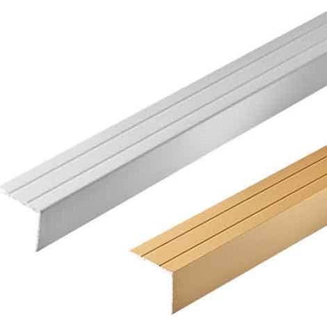 PARAGRADINO IN ALLUMINIO 25x20 mm x 270 cm, Adesivo - Col. Argento