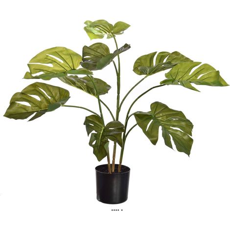 Philodendron artificiel, H 80 cm, D 50 cm en pot (1/3)