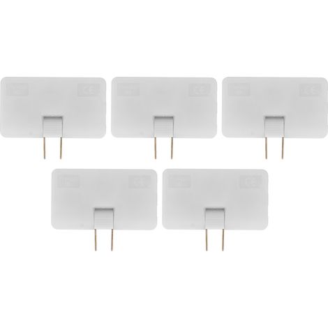 Lot de 5 adaptateurs secteur standard US 1 vers 3, convertisseur de voyage rotatif 180°, 110-250V, blanc (1/5)