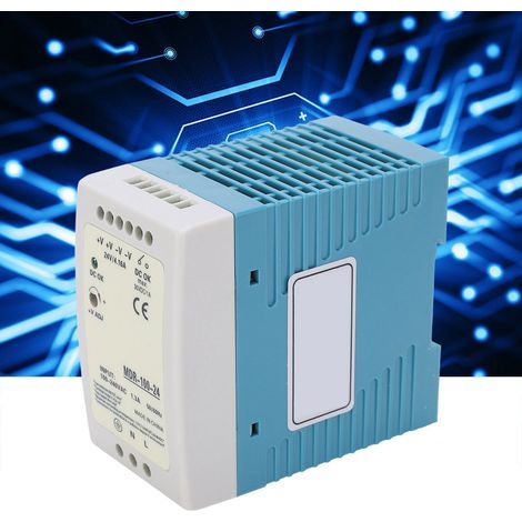 Alimentation à découpage sur rail DIN MDR‑100‑24, 100W 24V 1.3A, entrée 100‑240VAC pour automates (1/5)