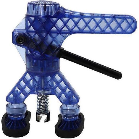 Outil de débosselage sans peinture pour carrosserie : extracteur de colle, rotation à 360°, poignée réglable, pour l'élimination des creux de bosses (bleu). (1/5)