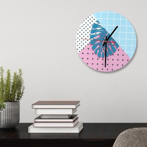 Moderne Wanduhr im Cartoon-Stil fürs Wohnzimmer, Acryl, DIY (A) (1/5)