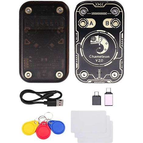 Chameleon V2.0 RFID-Chip-Lesegerät-Emulator, Chameleon NFC-Duplikator + Schlüsselanhänger/CUID 3xUID, 125K 13,56M Kartendekodierung (1/5)