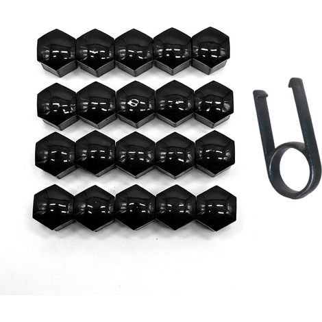 Tapones de tuercas de rueda T54 negro con clip Z73 (1/5)
