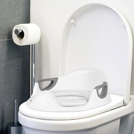 Hofuton Toilettes pour Enfants, Réducteur de Pression pour Toilettes Bébé avec Dossier et Poignée, Convient aux Garçons, Filles, Convient aux Toilettes Rondes et Ovales. (1/5)