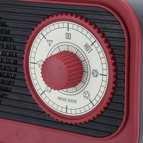 Chauffage électrique portable 500 W à chauffage rapide, style rétro, pour la maison ou le bureau, avec souffleur d'air chaud et prise UE 220 V. (1/5)