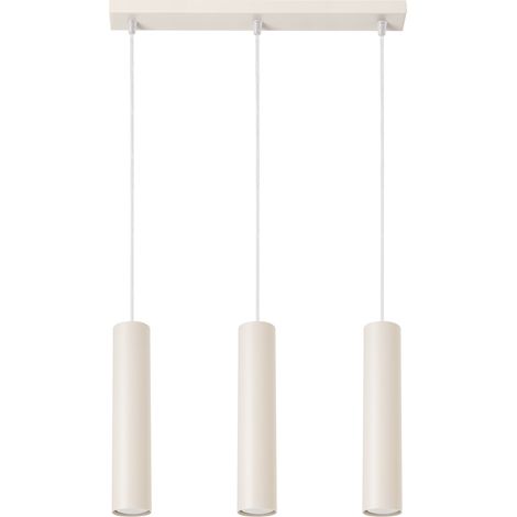 Lámpara colgante Lagos beige acero 3xGU10 45cm Sollux (1/5)