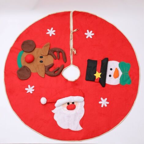 Tapis de sapin de Noël avec renne du Père Noël pour décoration de fête de Noël (1/5)