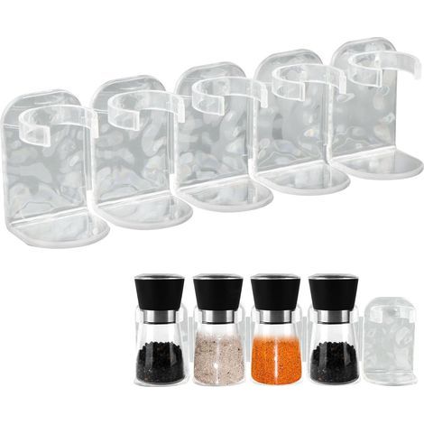 Porte-épices Étagère Cuisine Support - Épices Sans Percer Armoire Autocollant Pour Bocaux Épices, Insert Armoire, Organisateur Cuisine, Mur, Porte Camping-Car, Camping-Car-2 Pièces, Démontable (1/5)