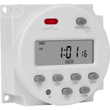 Minuterie Programmateur Intelligent pour Alimentation Micro-Ordinateur, Interrupteur Compteur à Rebours pour Lampadaire, 110V (1/3)