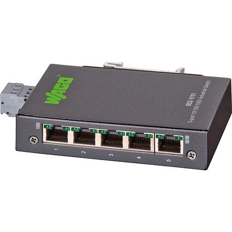 Industrial-ECO-Switch, 5 Ports 100Base-TX - 73,8 x 23,4 x 109,2 mm